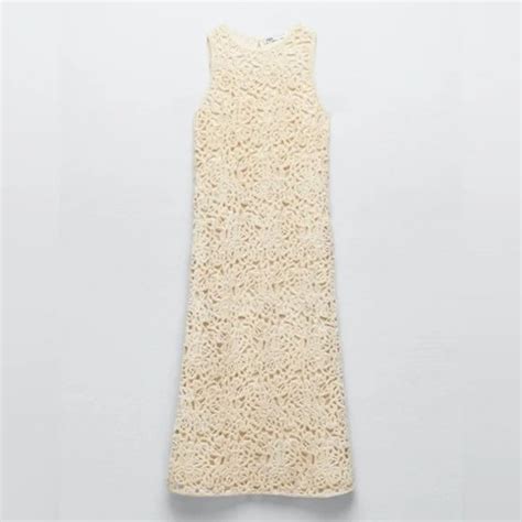 NWT ZARA CROCHET KNIT DRESS LIMITED EDITION ONLY .